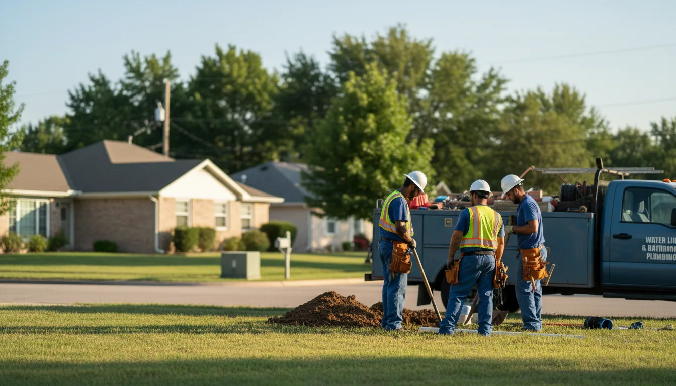 Residential water line and bathroom plumbing service in Fishersville, VA